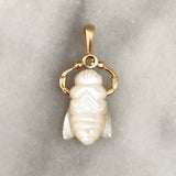 Mother of Pearl Bee Charm in Gold with Citrine Charm Maura Green   