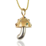 Sputnik Mushroom Charm with Diamonds, Emeralds, Rubies and Sapphires Charm Maura Green   