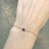 Garnet Heart Bracelet Chain Bracelet Jaine K Designs   
