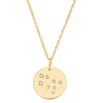 Gold and Diamond Constellation Pendant Pendant Bare Collection Gemini  