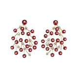 Ruby Diamond Branch Earrings Statement Earrings Hanut Singh