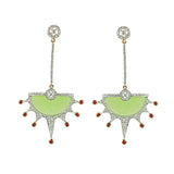 Green Chalcedony Diamond Earrings Drop Earrings Hanut Singh