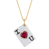 I Love You Necklace Pendant Hanut Singh   