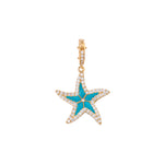 Enamel Starfish Charm Charm J by Boghossian Turquoise  