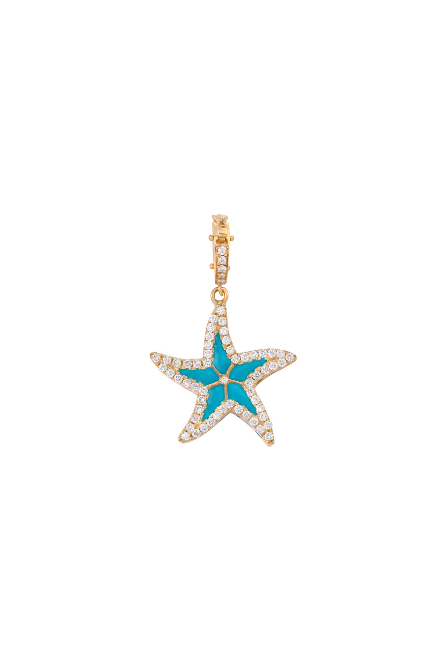 Enamel Starfish Charm Charm J by Boghossian Turquoise  