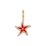 Enamel Starfish Charm Charm J by Boghossian Red  