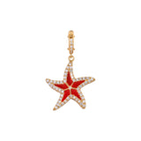 Enamel Starfish Charm Charm J by Boghossian Red  