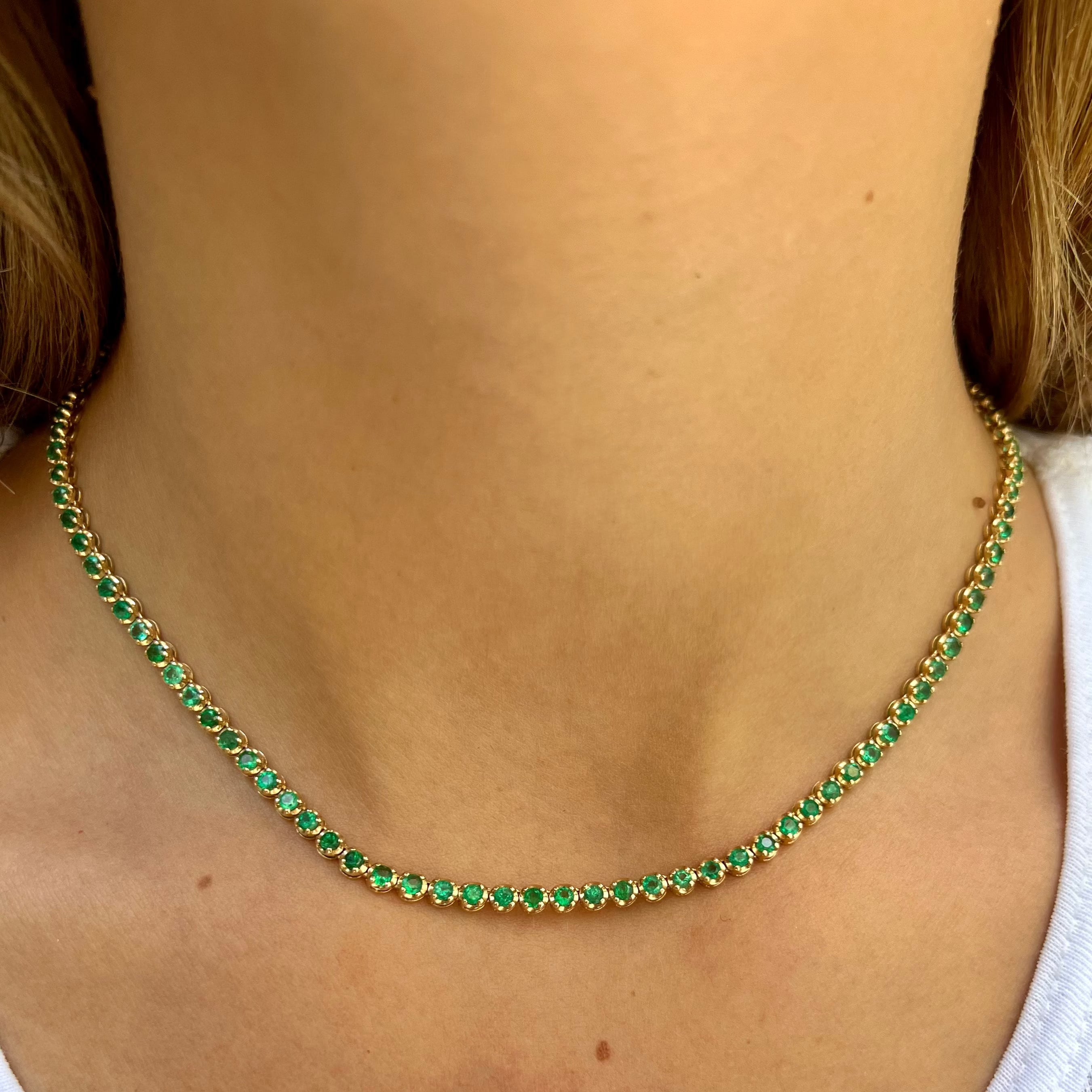 Emerald Tennis Necklace Tennis Sale   