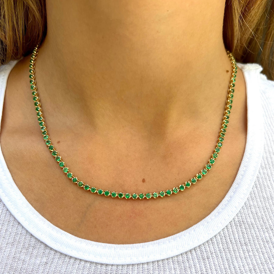 Emerald Tennis Necklace Tennis Roseark Deux   