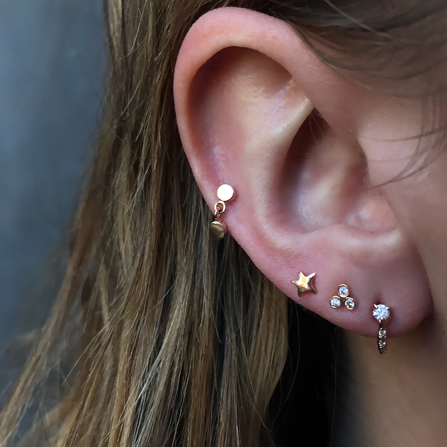 Mini Hoop Earrings, Diamond and Pave Diamond Hoops Jaine K Designs   