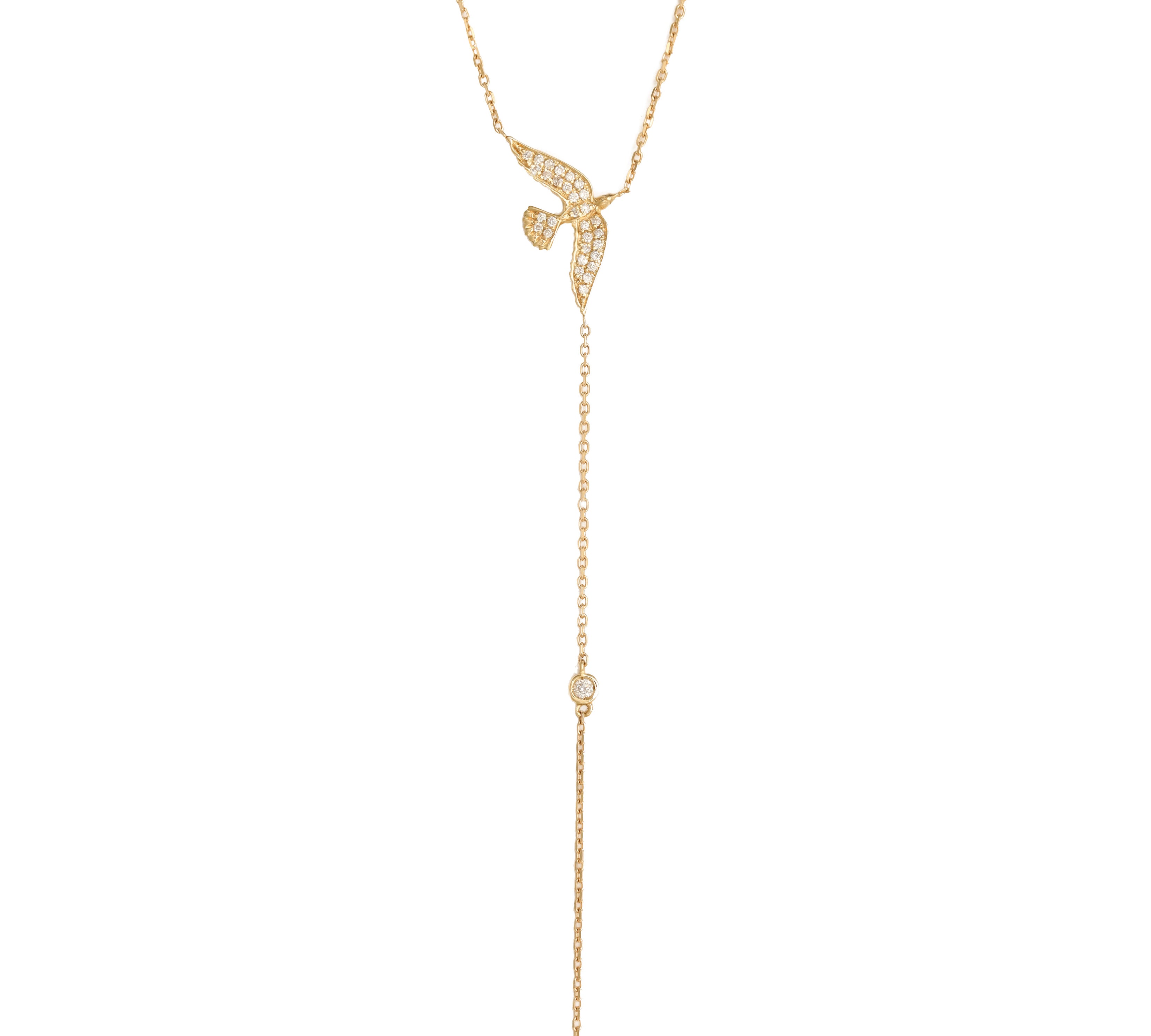 Long Bird Necklace Pendant J by Boghossian White  