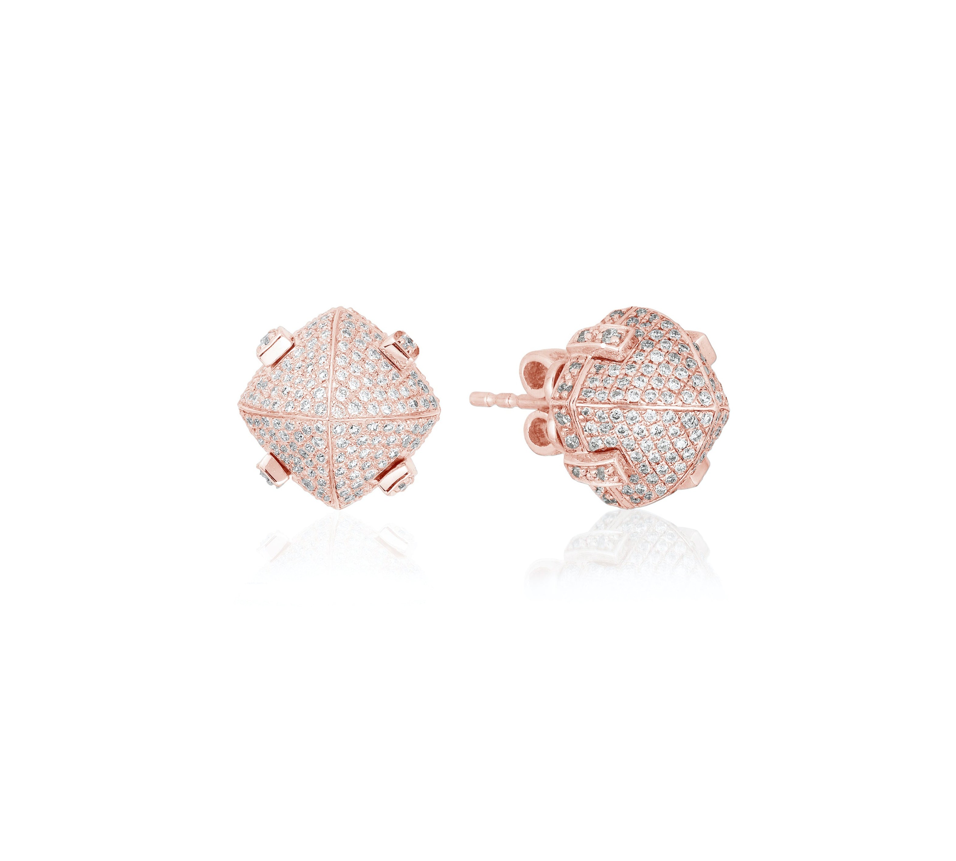 Sugar Loaf Diamond Studs Studs Goshwara Rose Gold  