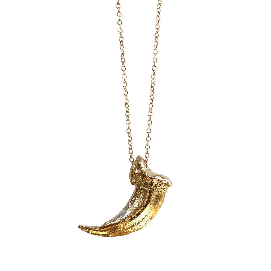 Wolf Claw Necklace Pendant Elisabeth Bell Jewelry Yellow Gold  
