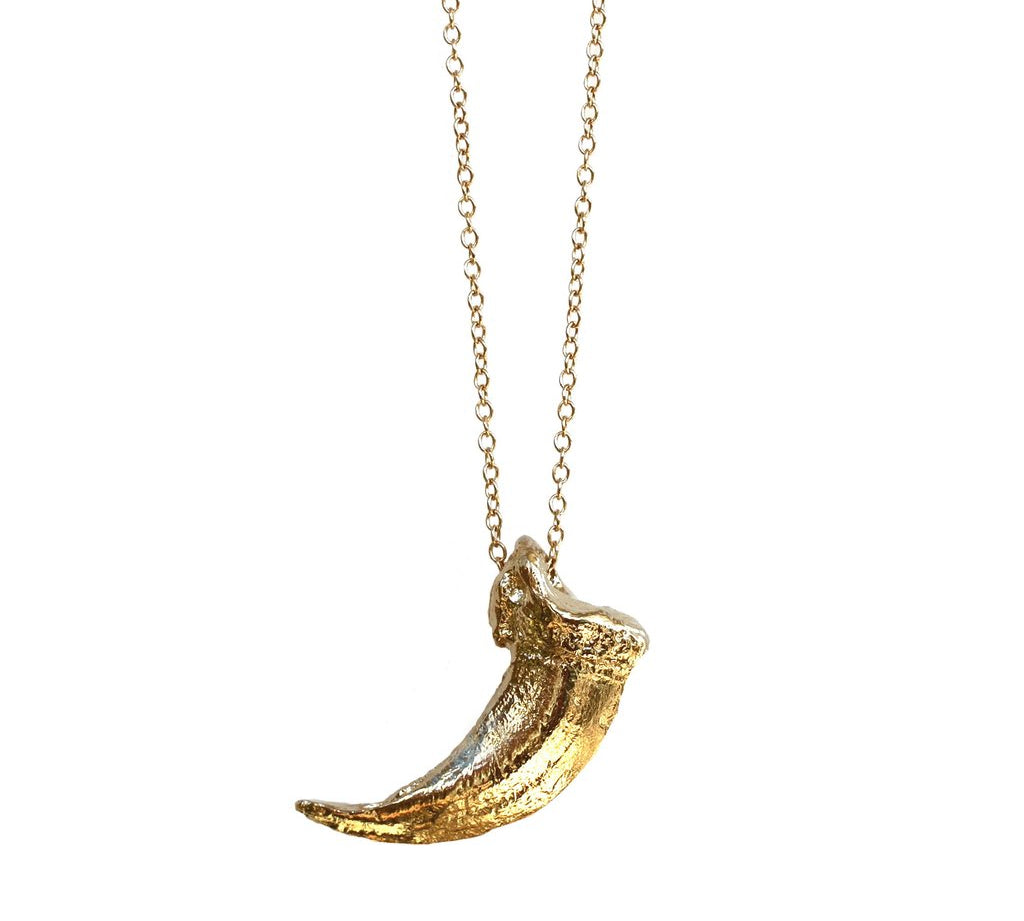 Wolf Claw Necklace Pendant Elisabeth Bell Jewelry Yellow Gold  