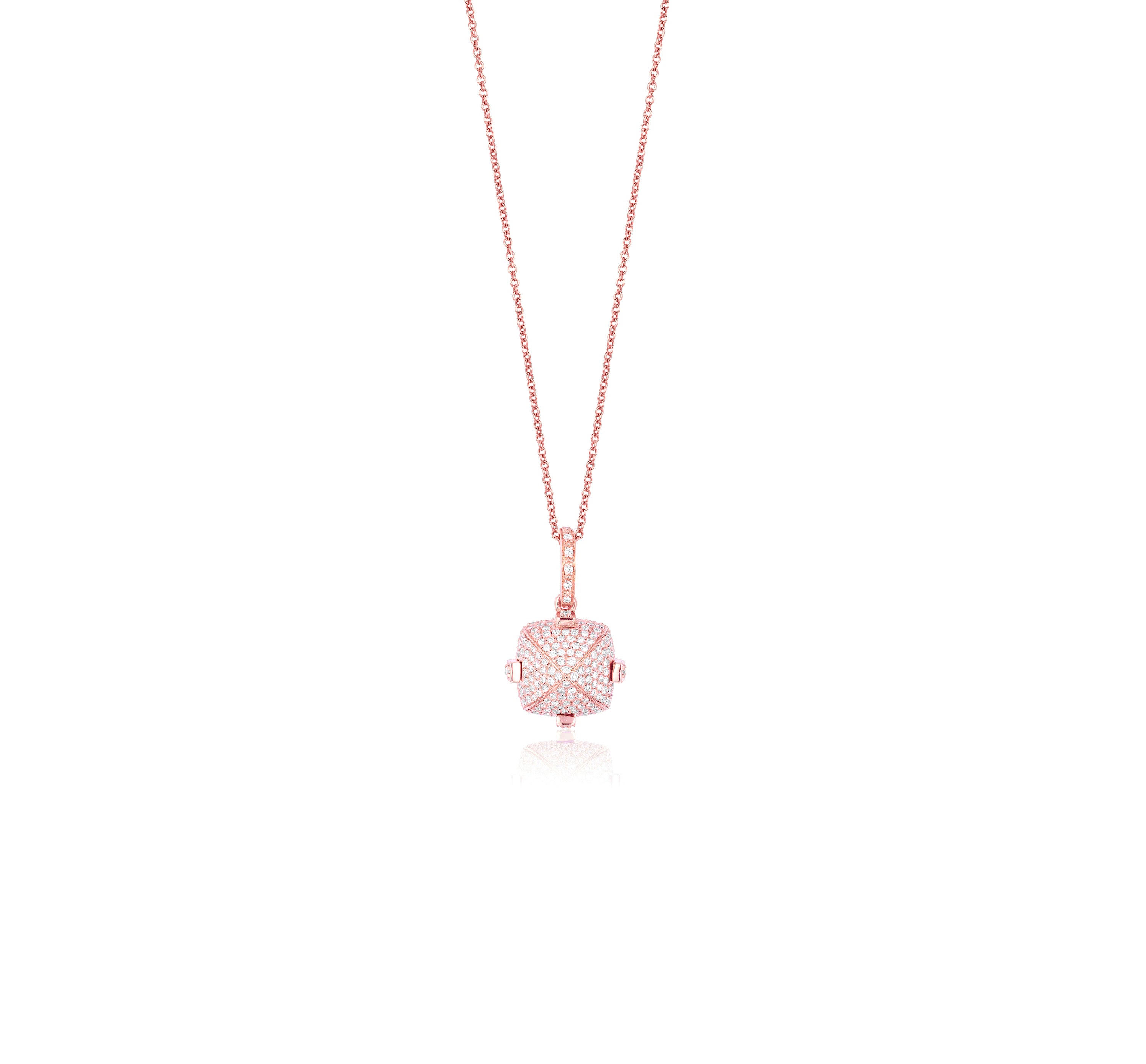 Sugarloaf Necklace, Diamonds Pendant Goshwara Rose Gold  