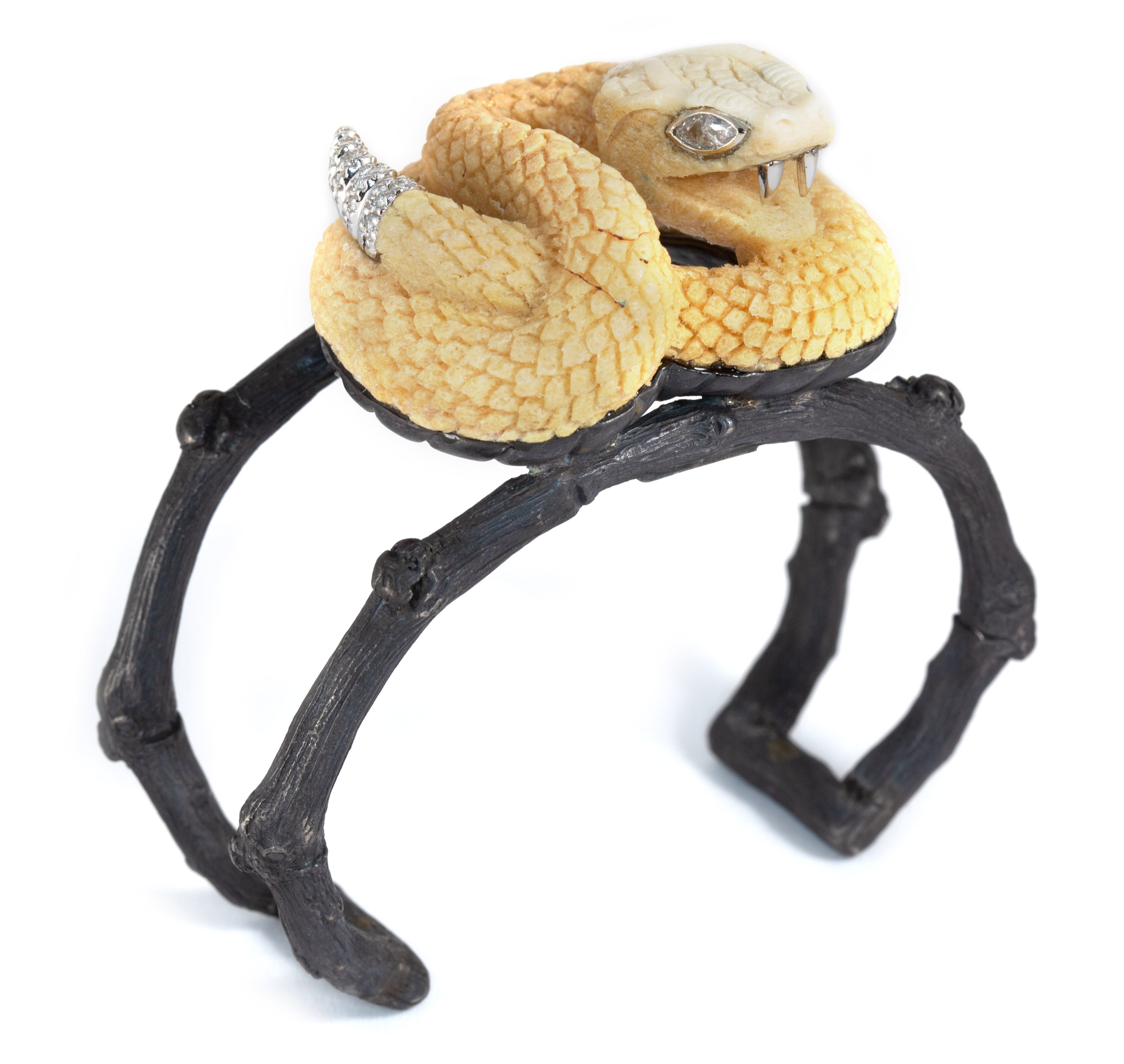 Large Snake Twig Cuff Cuff K. Brunini Jewels   