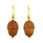 Acorn Twig Earrings Drop K. Brunini Jewels   