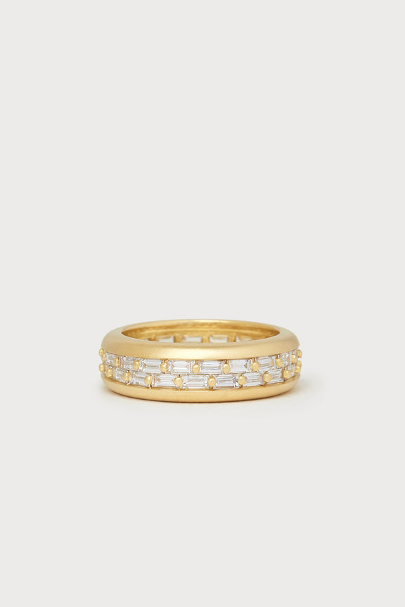 Baguette Checkerboard Bubble Ring Ring Looma   