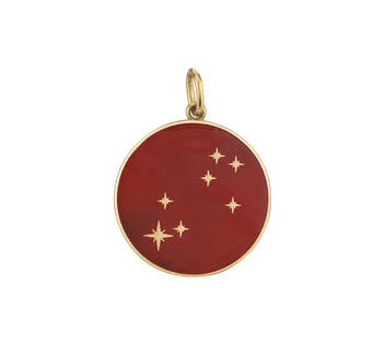 Small Enamel Constellation Charm Charm Bare Collection Virgo Pink 