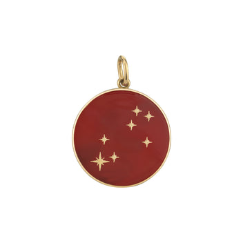 Small Enamel Constellation Charm Charm Bare Collection Virgo Pink 