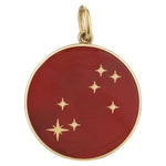 Large Enamel Constellation Pendant Charm Bare Collection Leo Red 