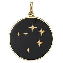 Large Enamel Constellation Pendant Charm Bare Collection Libra Red 
