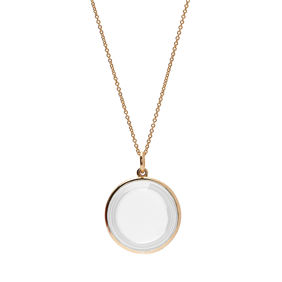 Moon Quartz Round Disc Pendant Pendant Goshwara   