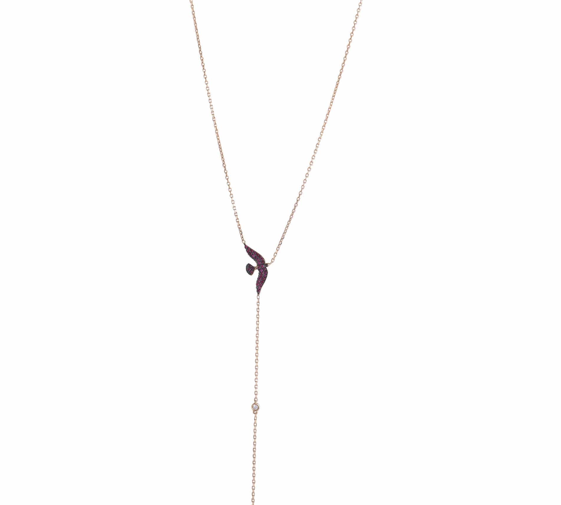 Long Bird Necklace Pendant J by Boghossian Ruby  