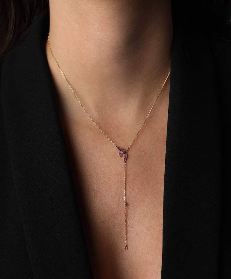 Long Bird Necklace Pendant J by Boghossian   