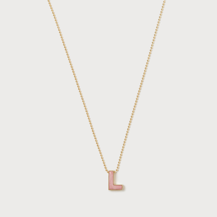 Painters Letter, Pink Opal Pendant Looma Large A 