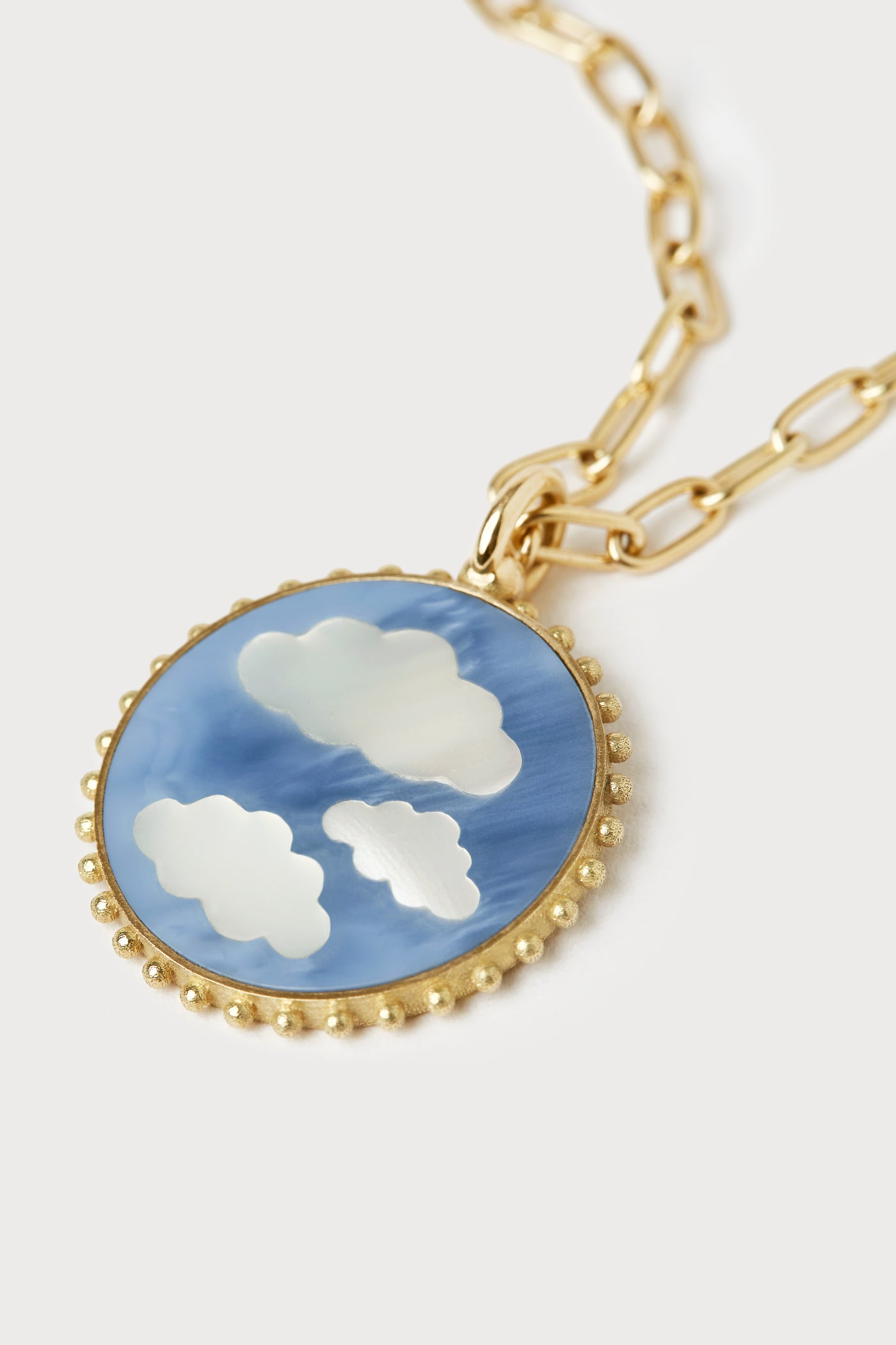 Flat Cloud Vignette Necklace Pendant Looma   