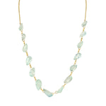 Aquamarine Drip Necklace Chain Amy Gregg Jewelry   