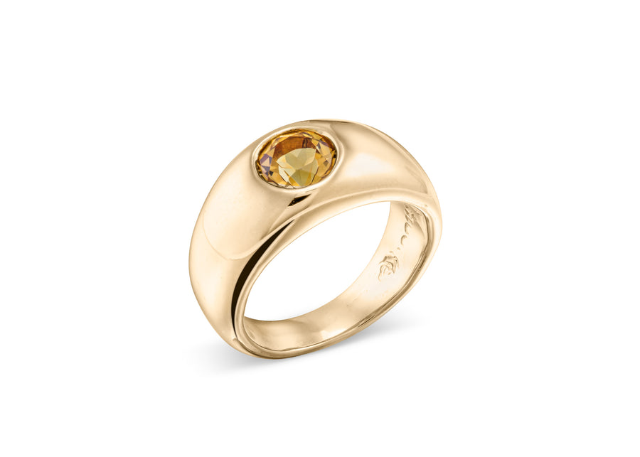 The Odelle Ring in Citrine Statement Lelamooi   