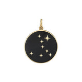 Small Enamel Constellation Charm Charm Bare Collection Pisces Black 