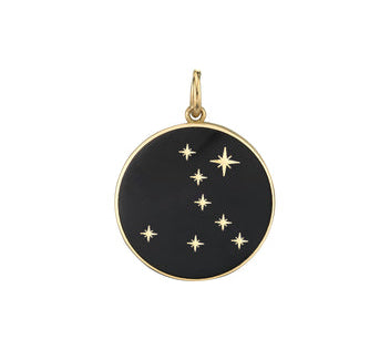 Small Enamel Constellation Charm Charm Bare Collection Pisces Black 
