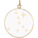Large Enamel Constellation Pendant Charm Bare Collection Pisces Red 