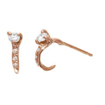 Mini Hoop Earrings, Diamond and Pave Diamond Hoops Earrings Jaine K Designs   