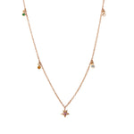Rainbow Stone Star Necklace Collar Jaine K Designs   