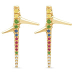 Thorn Studs Stud Earrings Elisabeth Bell Jewelry Rainbow Studs  