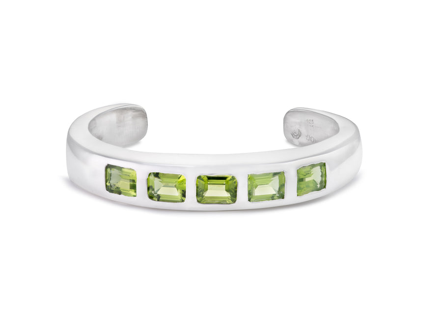 The Rayne Bracelet in Peridot Cuff Lelamooi   