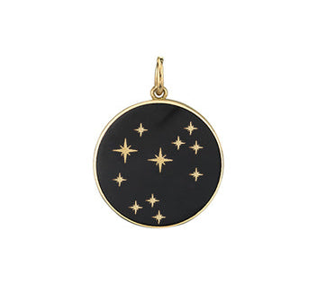 Small Enamel Constellation Charm Charm Bare Collection Sagittarius Black 