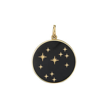 Small Enamel Constellation Charm Charm Bare Collection Sagittarius Black 