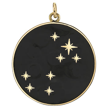 Large Enamel Constellation Pendant Necklaces Bare Collection Scorpio  