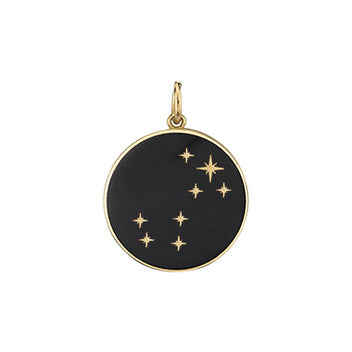 Enamel Constellation Pendant Necklace Bare Collection Leo  
