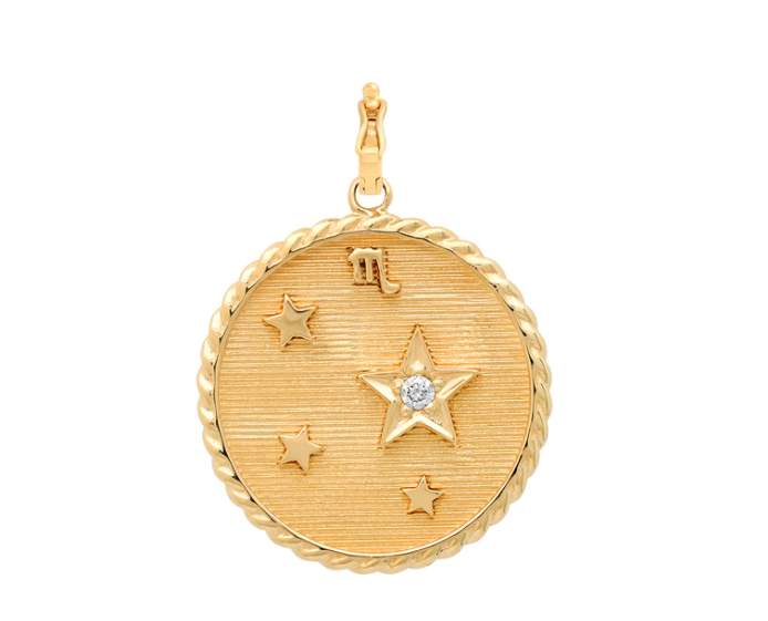 Large Zodiac Necklace Pendant Helena Rose Jewelry Scorpio - Passionate and Powerful  