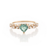 Sparkling Heart Ring with Diamonds Ring Joanna Achkar Prasolite  