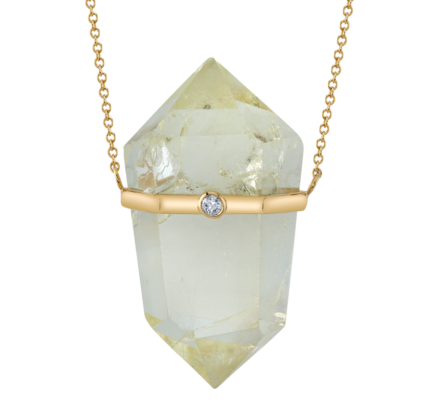 Pale Citrine Crystal Pendant Pendant Necklace House of RAVN