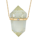 Pale Citrine Crystal Pendant Pendant Necklace House of RAVN