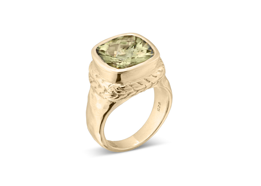 The Simone Ring in Lemon Quartz Statement Lelamooi   