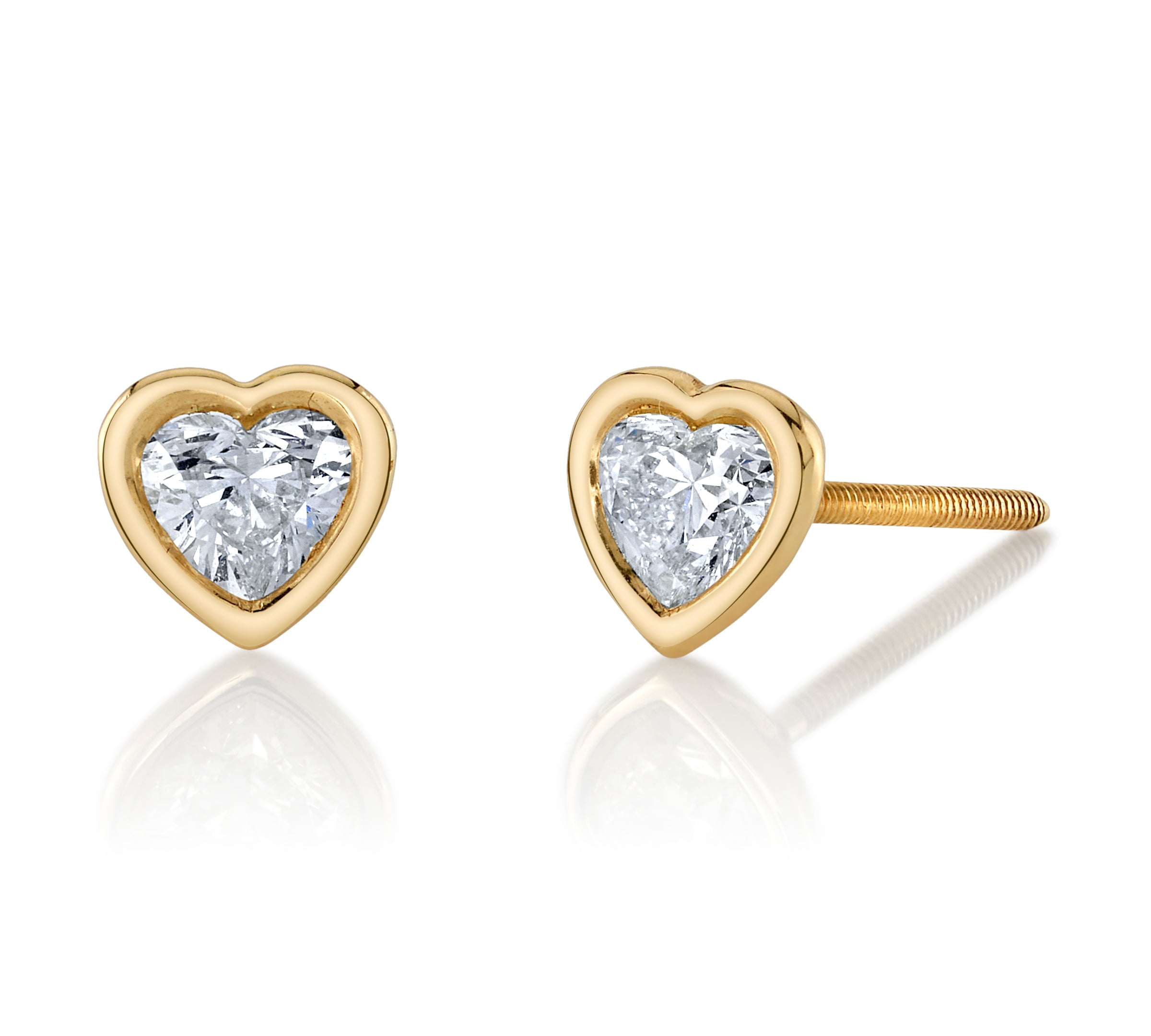 Small Heart Stud Stud Earrings Roseark Deux Diamond  